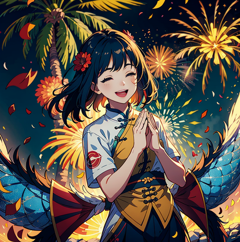 0071838393995371girlpalmstogetherprayingsmilechinesedragonfireworkspetalsconfettiopenmouthverydetailedrealisticdetails.png